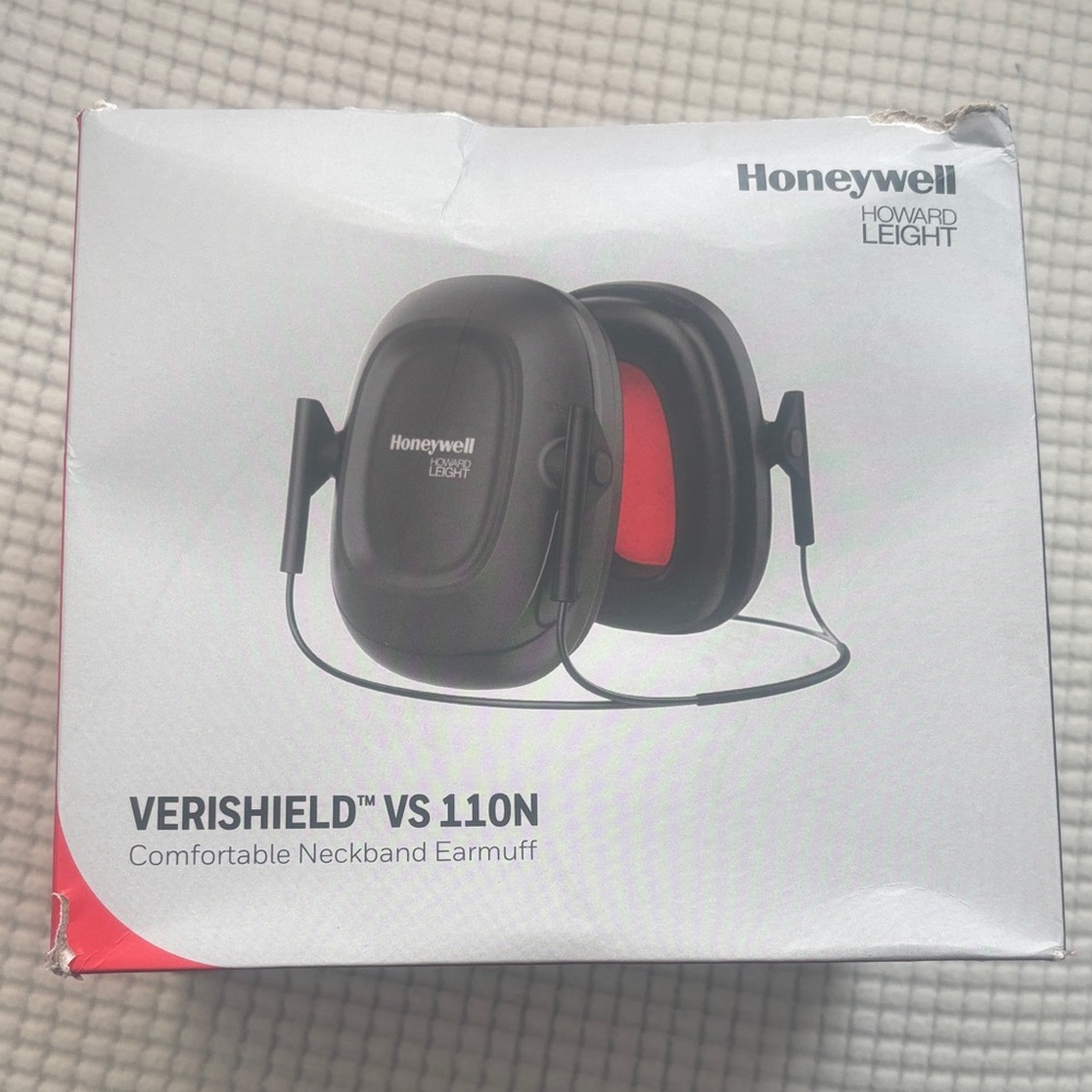 Honeywell Howard Leight Black and Red Earmuffs
